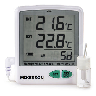 McKesson Datalogging Refrigerator / Freezer Thermometer, Digital Display, -58° to +158°F (-50° to +70°C)