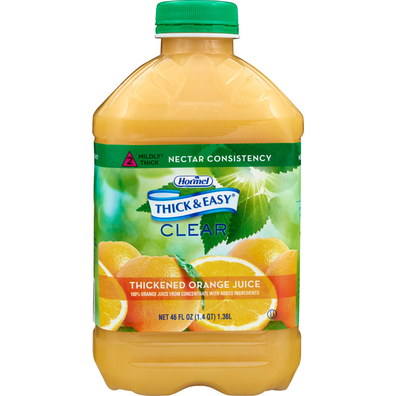 Thick & Easy® Clear Nectar Consistency Orange Juice Thickened Beverage, 46 oz. Bottle