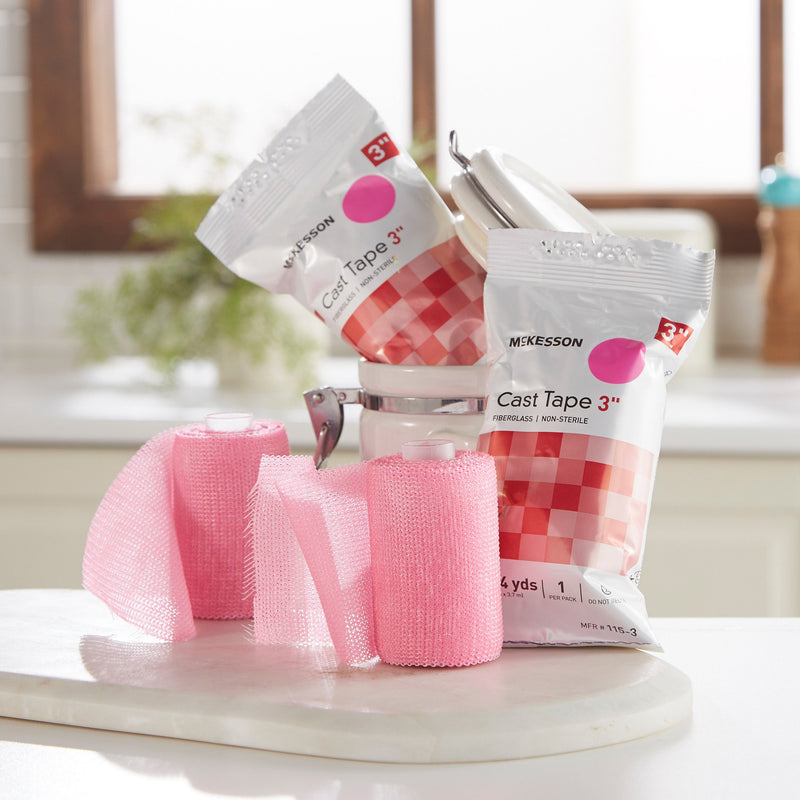 McKesson Pink Cast Tape, 3 Inch x 4 Yard
