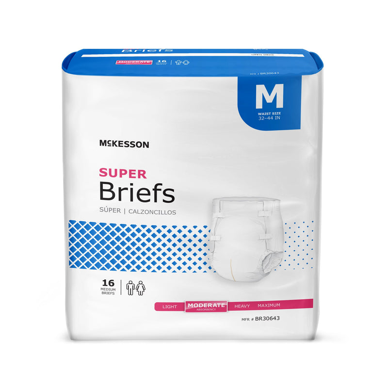 McKesson Super Moderate Absorbency Incontinence Brief, Medium