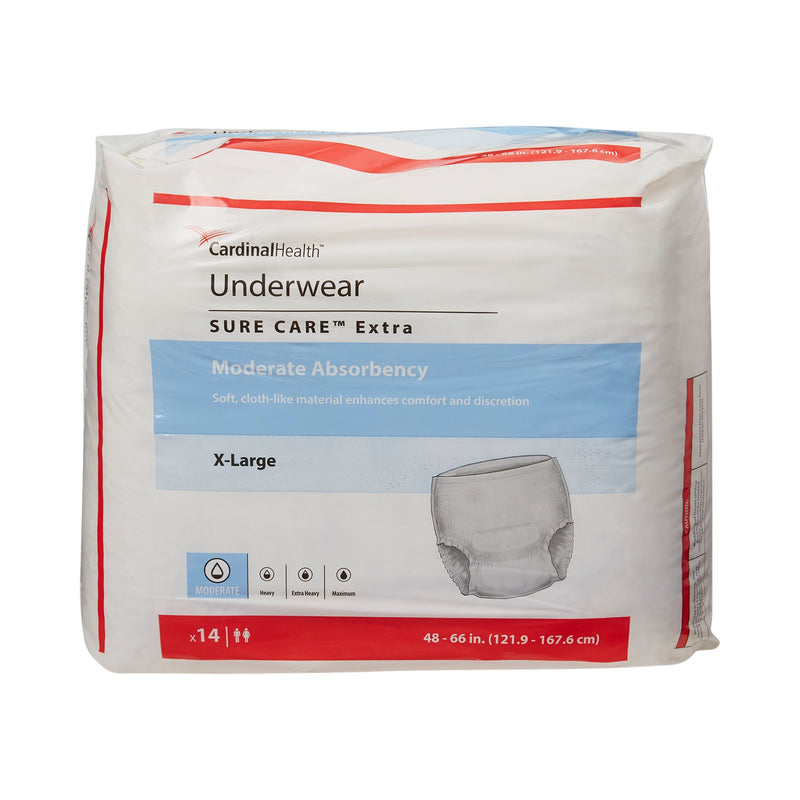 Simplicity Unisex Adult Disposable Underwear, Moderate Absorbency, X-Large, 48 to 66 Inch Waist