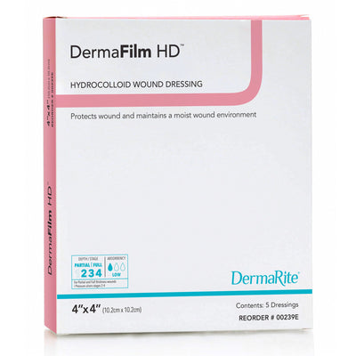 DermaFilm® HD Hydrocolloid Dressing, 4 x 4 Inch