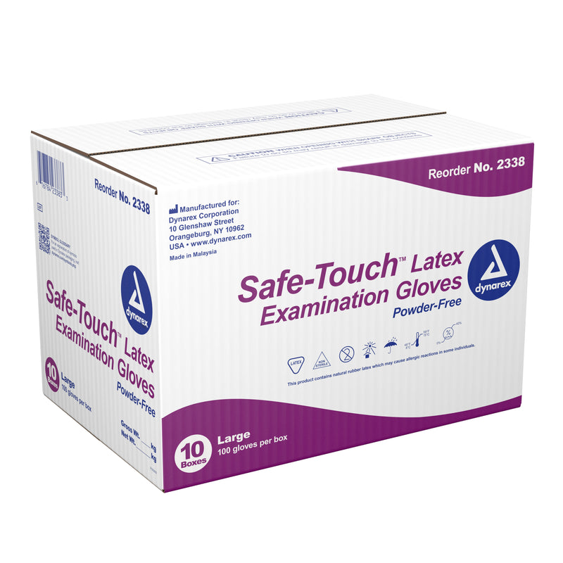 Safe-Touch™ Latex Exam Glove, Large, Ivory