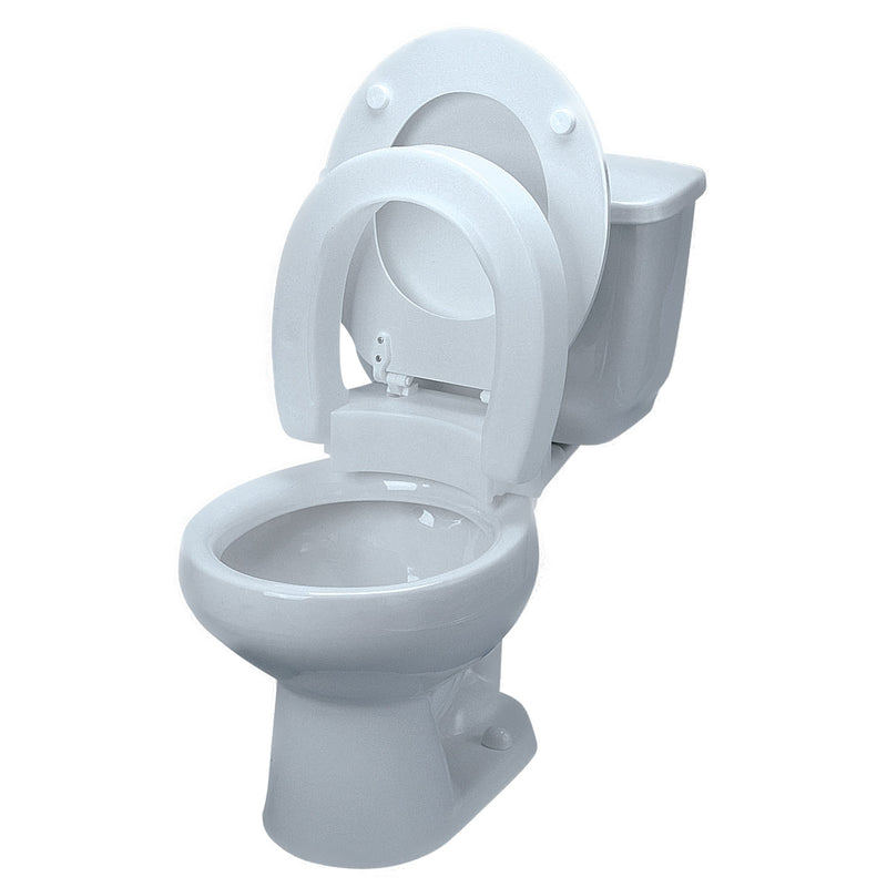 Maddak Tall-ette® Toilet Seat - Standard, Hinged, White, 350 lbs. Capacity