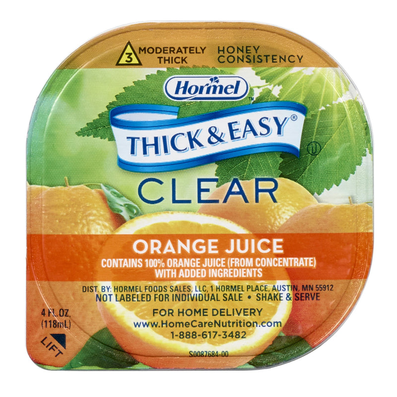 Thick & Easy® Clear Honey Consistency Orange Juice Thickened Beverage, 4-ounce Cup