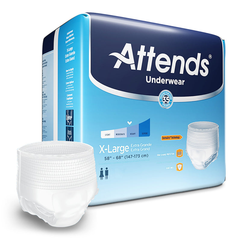 Attends® Adult Moderate Absorbent Underwear, X-Large, White