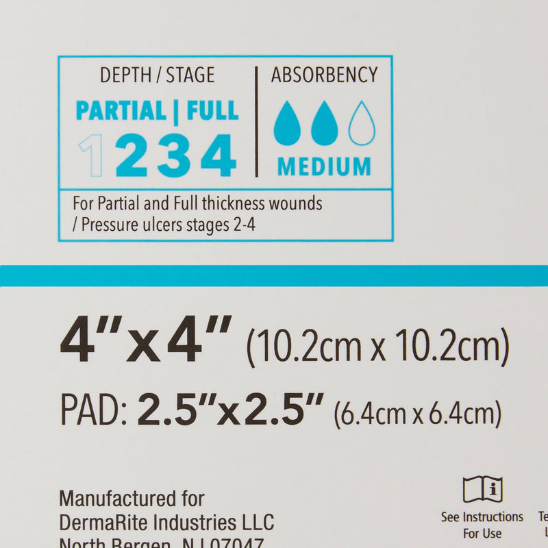 ComfortFoam™ Border Lite Silicone Adhesive with Border Thin Silicone Foam Dressing, 4 x 4 Inch