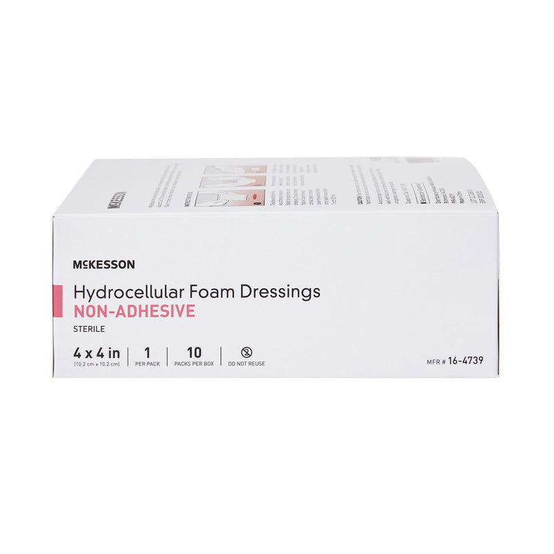 McKesson Nonadhesive without Border Foam Dressing, 4 x 4 Inch