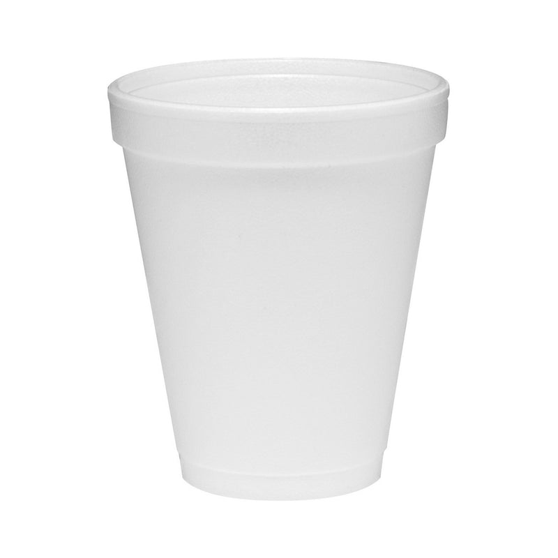Dart® Drinking Cup, White, Styrofoam, Disposable, 10 oz