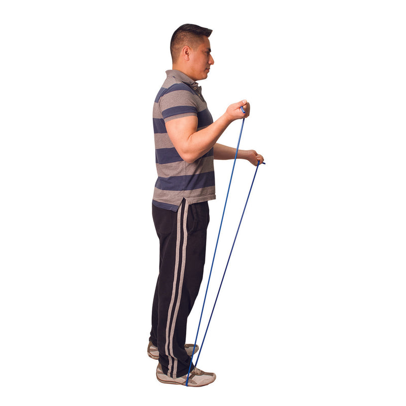 CanDo® Low Powder Exercise Resistance Tubing, Blue, 100 Foot Length, Heavy Resistance