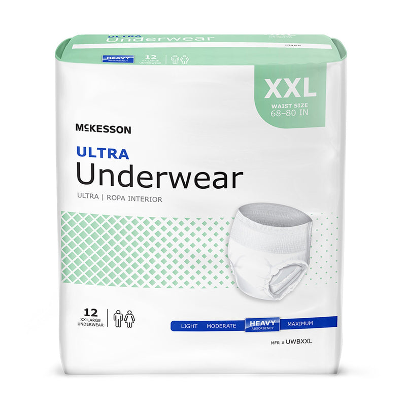 McKesson Ultra Heavy Absorbent Underwear, 2X-Large