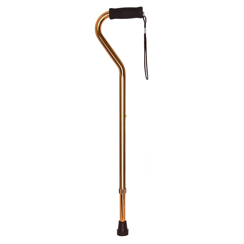 McKesson Offset Cane Aluminum Bronze 30 – 39 Inch Height