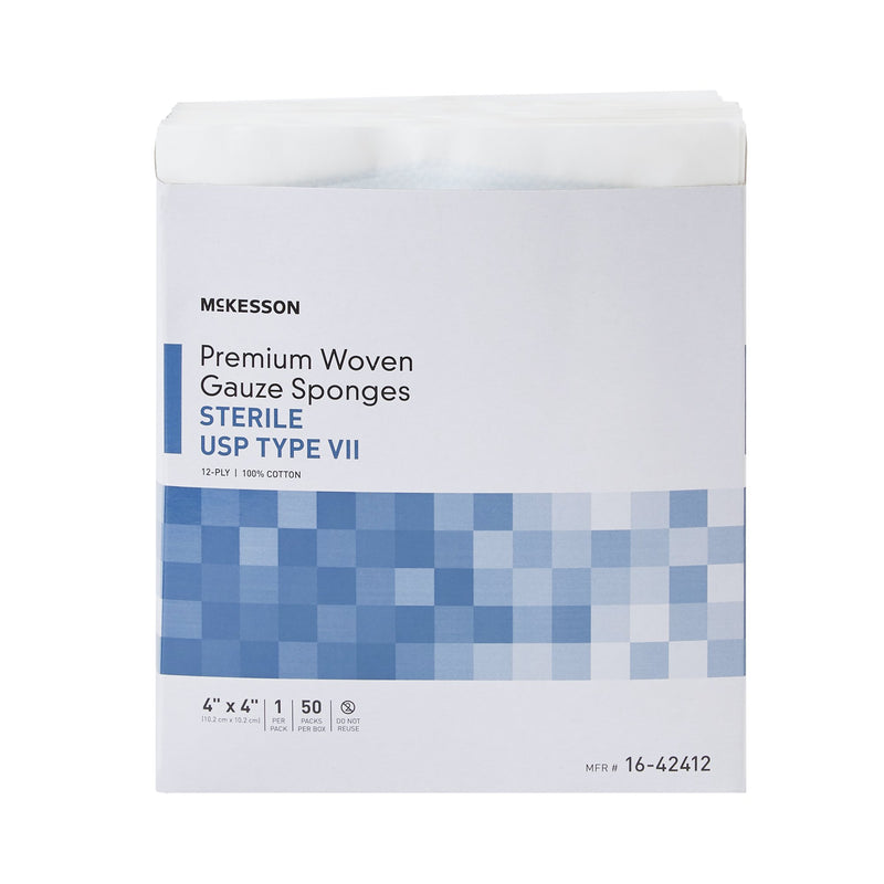 McKesson Sterile USP Type VII Gauze Sponge, 4 x 4 Inch
