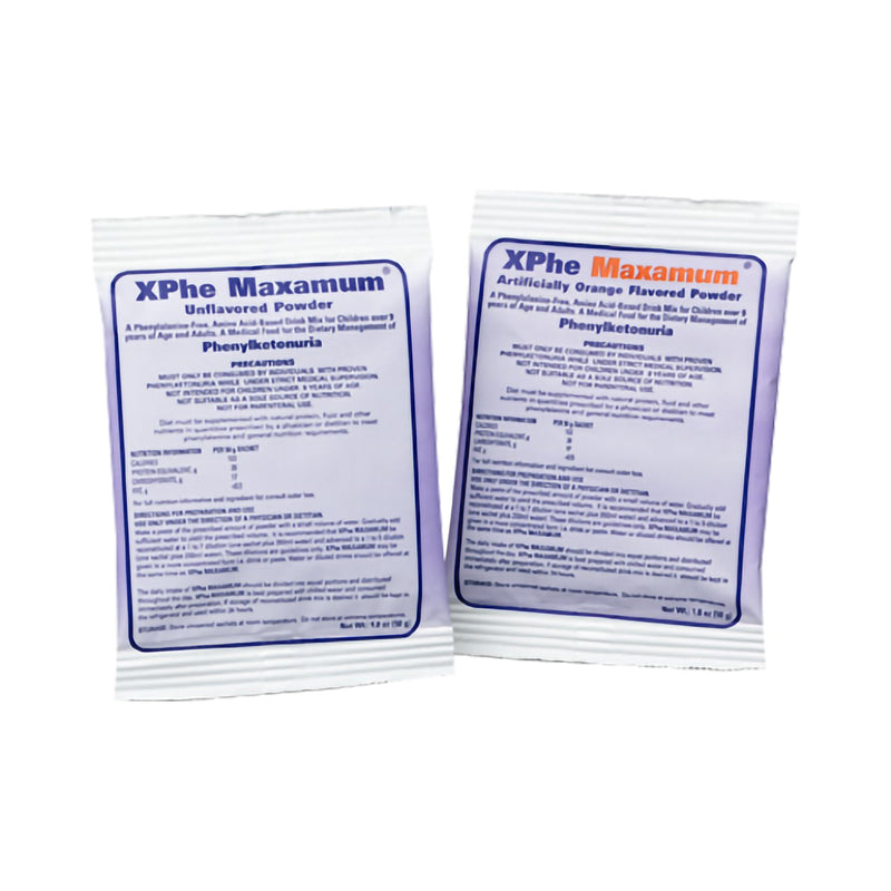 XPhe Maxamum® Milk Flavor PKU Oral Supplement, 50-gram Packet