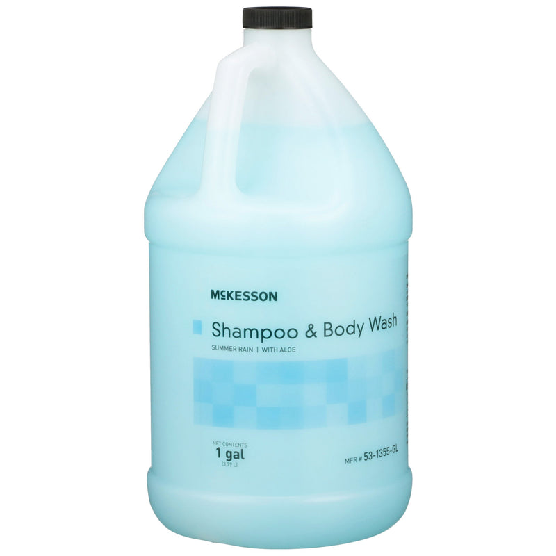 McKesson 2-in-1 Shampoo and Body Wash, Summer Rain Scent, 1 Gallon Jug