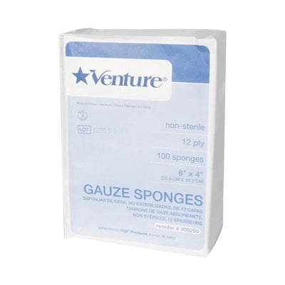 Venture™ NonSterile Gauze Sponge, 4 x 8 Inch