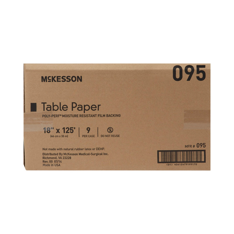 McKesson Textured Table Paper, 18 Inch x 125 Foot, White