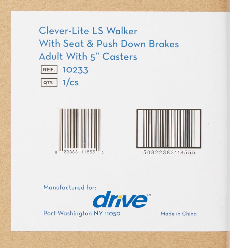 Clever-Lite LS Aluminum Dual Release Folding Walker, 29½ – 39 Inch Height