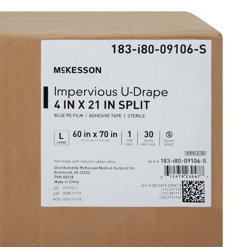 McKesson Sterile Impervious Orthopedic U-Drape, 60 W x 70 L Inch