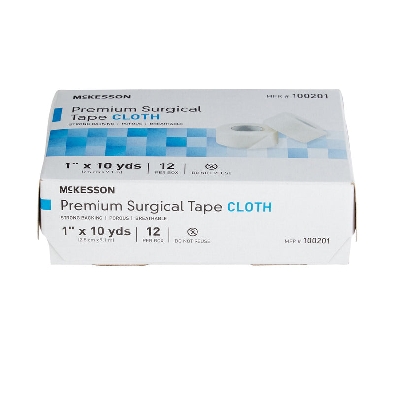 McKesson Silk-Like Cloth Medical Tape, 1 Inch x 10 Yard, White