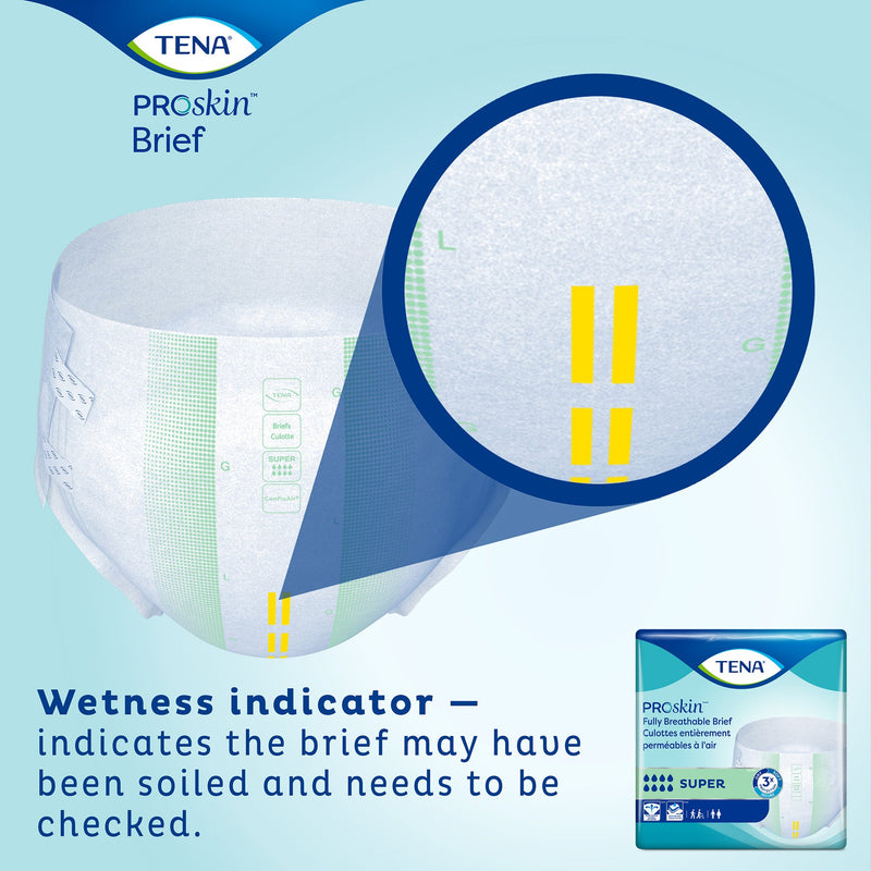 Tena Super Incontinence Briefs, Absorbent, Odor Control, Regular, Green