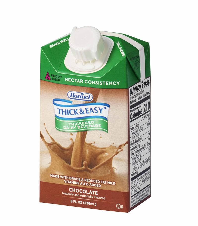 Thick & Easy® Dairy Nectar Consistency Chocolate Milk Thickened Beverage, 8 oz. Carton