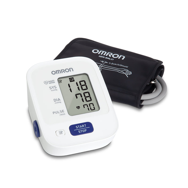Omron 3 Series Digital Blood Pressure Monitoring Unit 1 Tube, Pocket Size, Handheld, Adult Large Cuff