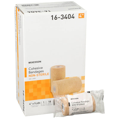 McKesson Self-adherent Closure Cohesive Bandage, 4 Inch x 5 Yard