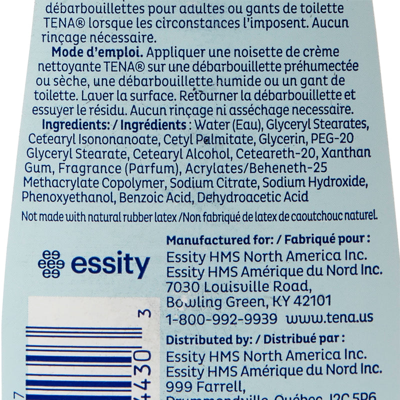 Tena® Body Wash Cleansing Cream, Alcohol-Free, 3-in-1 Formula