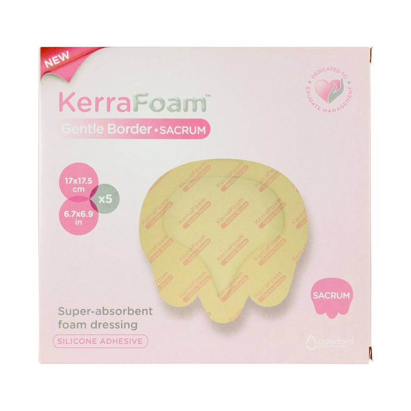 KerraFoam™ Gentle Border Silicone Foam Dressing, 6-7/10 x 6-9/10 Inch
