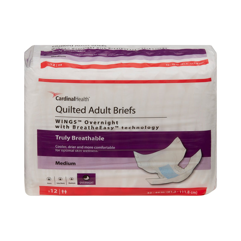 Wings™ Overnight Quilted Incontinence Brief, Medium