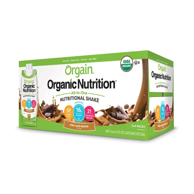 Orgain® Organic Nutritional Shake Iced Café Mocha Oral Supplement, 11 oz. Carton
