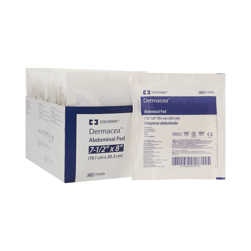 Dermacea™ Sterile Abdominal Pad, 7-1/2 x 8 Inch