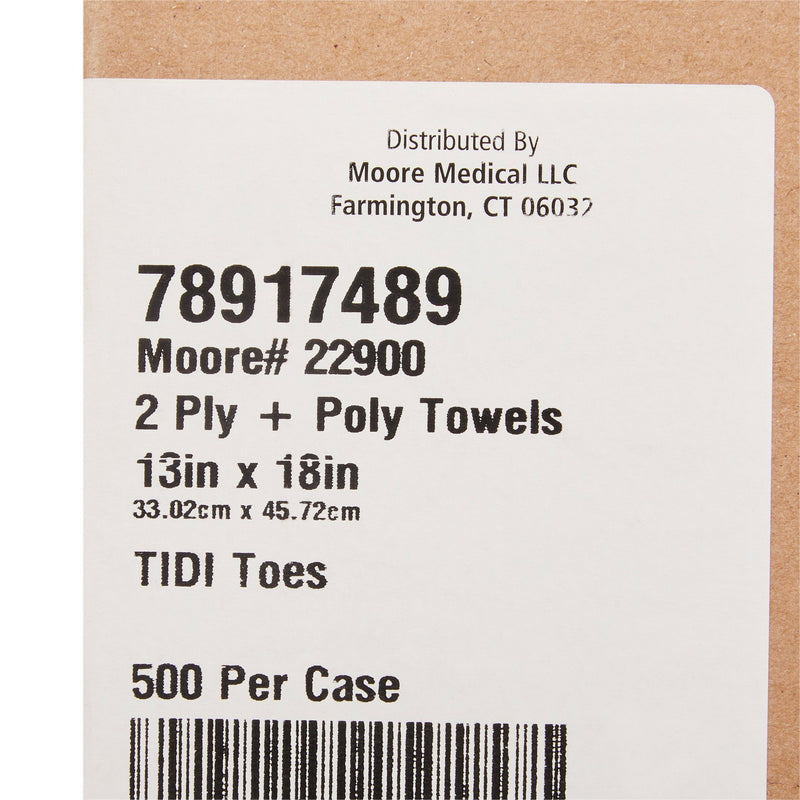 McKesson 2-Ply Nonsterile Procedure Towel, 13 x 18 Inch
