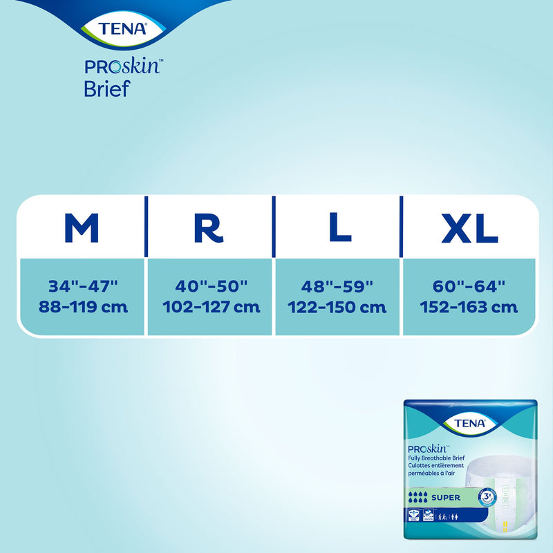 TENA Super Adult Heavy-Absorbent Incontinence Brief, Medium