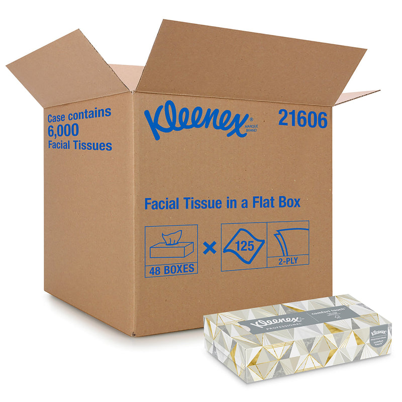 Kleenex® Facial Tissue, 125 Sheets per Box