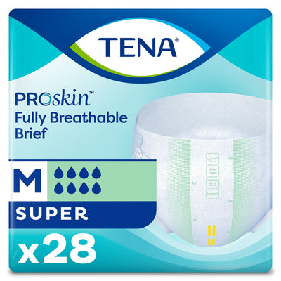 TENA Super Adult Heavy-Absorbent Incontinence Brief, Medium