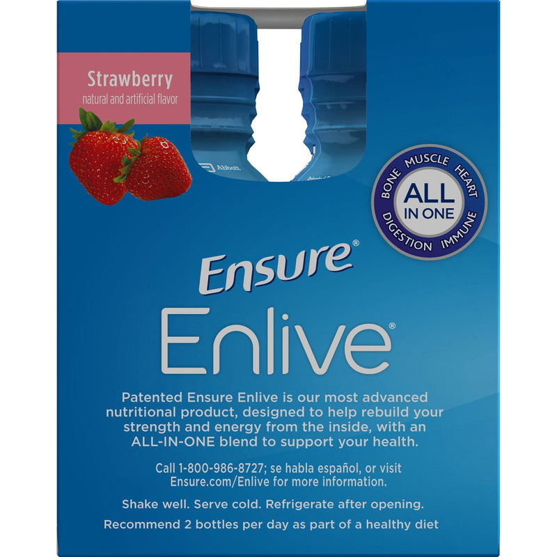 Ensure® Enlive® Advanced Nutrition Shake Strawberry Oral Supplement, 8 oz Bottle