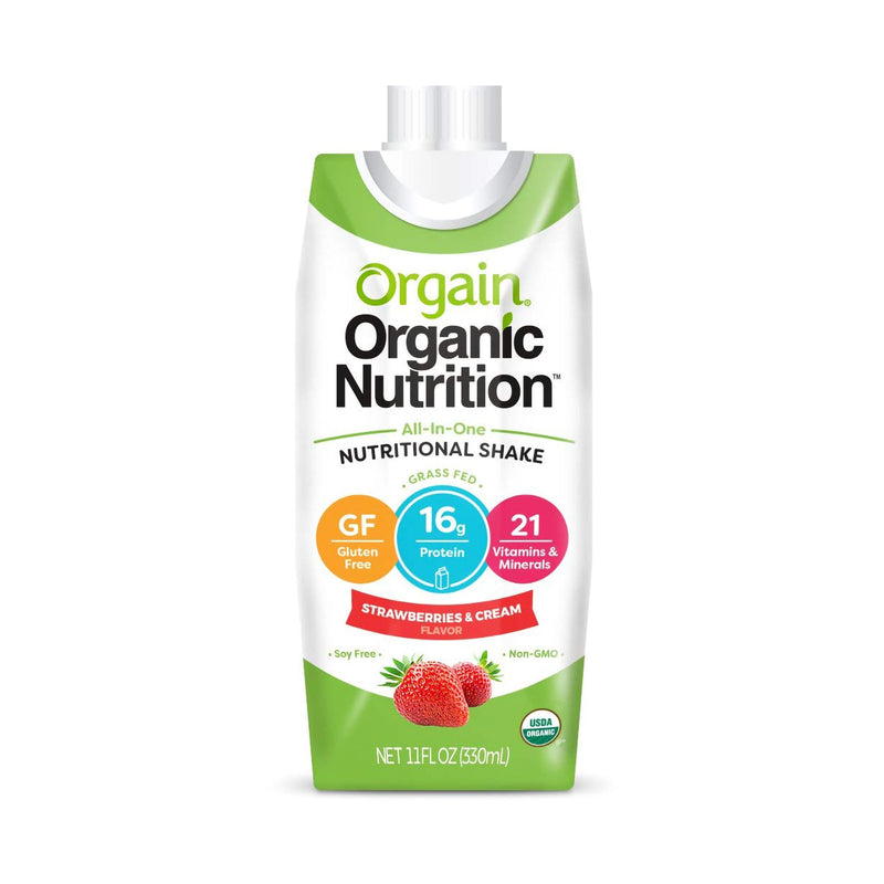 Orgain® Organic Strawberry Oral Supplement, 11 oz. Carton