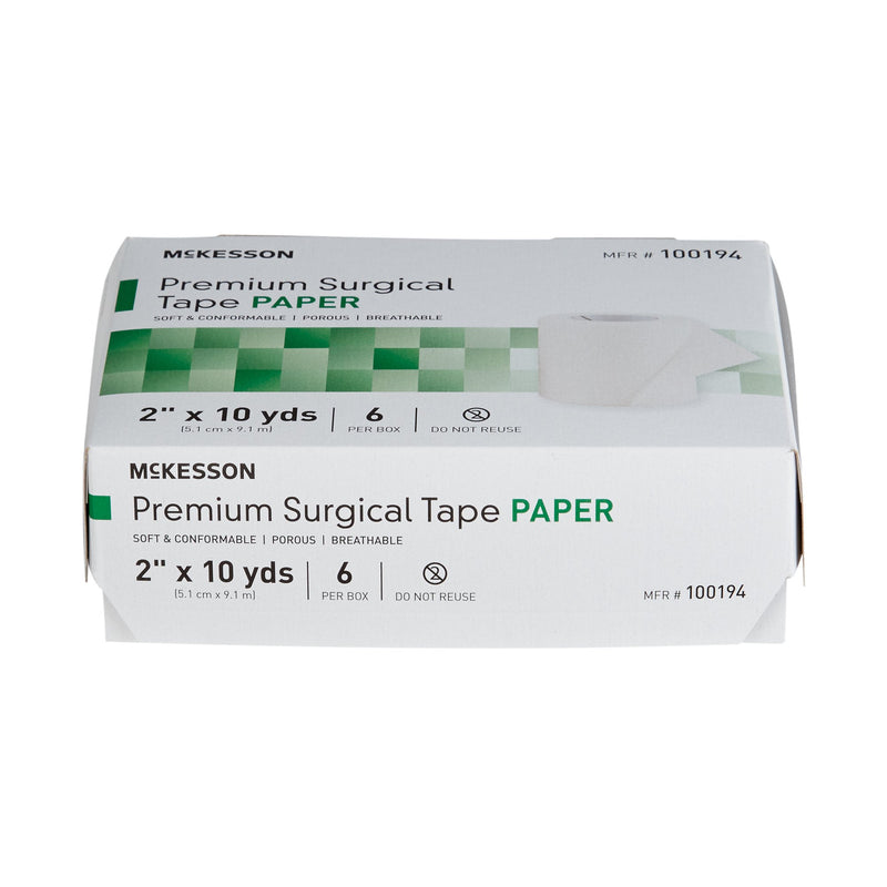 McKesson Paper Medical Tape, 2 Inch x 10 Yard, White