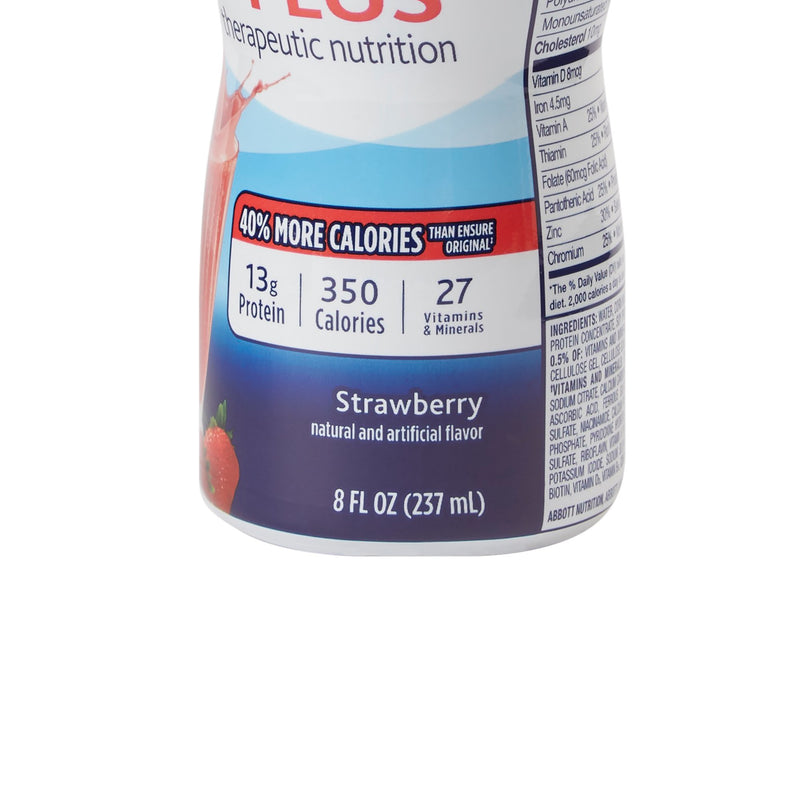 Ensure® Plus Strawberry Oral Supplement, 8 oz Bottle