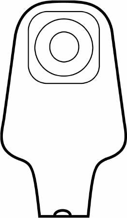 Karaya 5 One-Piece Drainable Transparent Colostomy Pouch, 12 Inch Length, 7/8 Inch Stoma