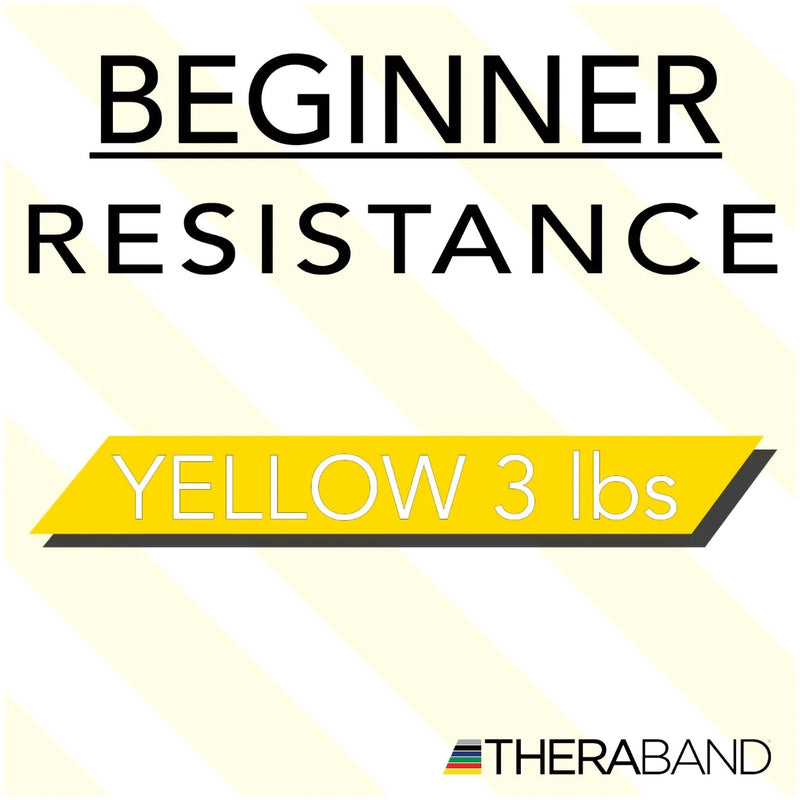 TheraBand® Exercise Resistance Band, Yellow, 6 Inch x 6 Yard, X-Light Resistance