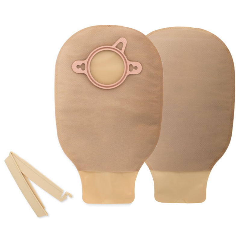 New Image™ Drainable Beige Colostomy Pouch, 9 Inch Length, Mini , 1¾ Inch Flange