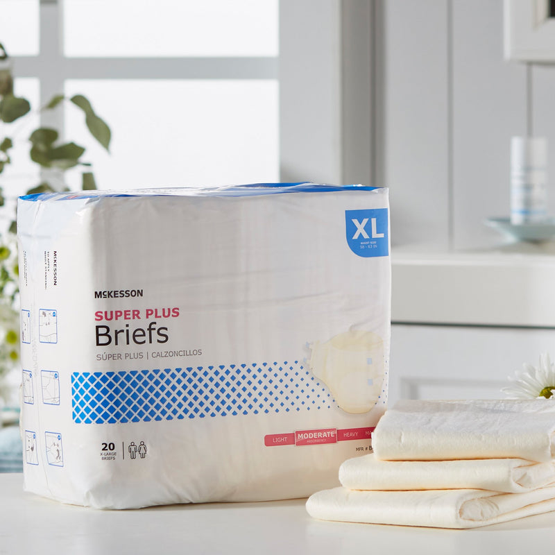 McKesson Super Plus Moderate Absorbency Incontinence Brief, X-Large