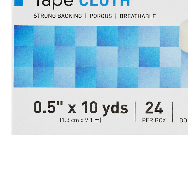 McKesson Silk-Like Cloth Medical Tape, 1/2 Inch x 10 Yard, White