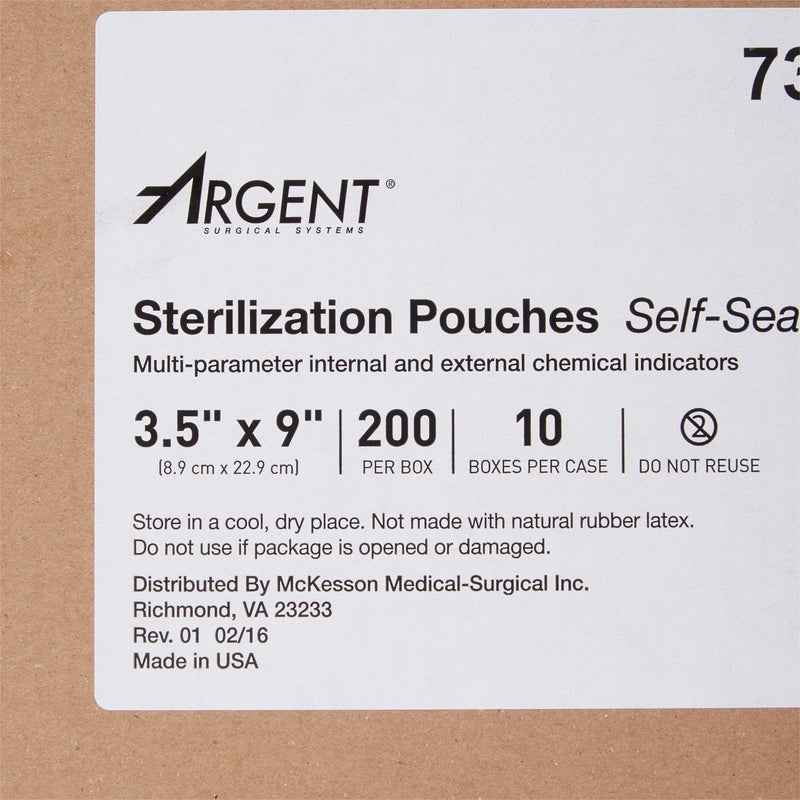 McKesson Argent® Sure-Check® Sterilization Pouch, 3½ x 9 Inch