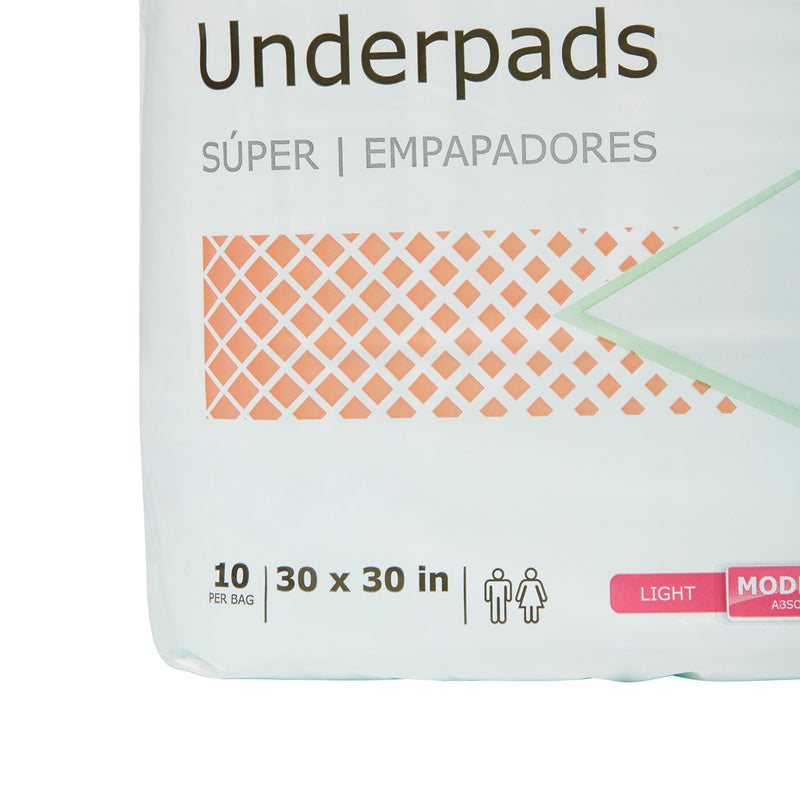 McKesson Super Moderate Absorbency Underpad, 30 x 30 Inch