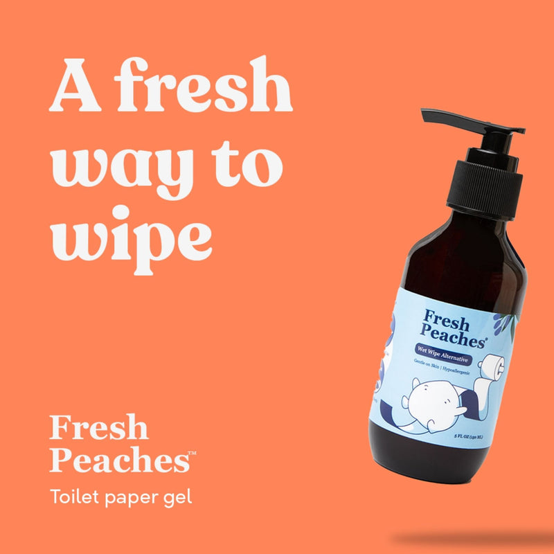Fresh Peaches Toilet Paper Gel Starter Set - Wet Wipe Alternative