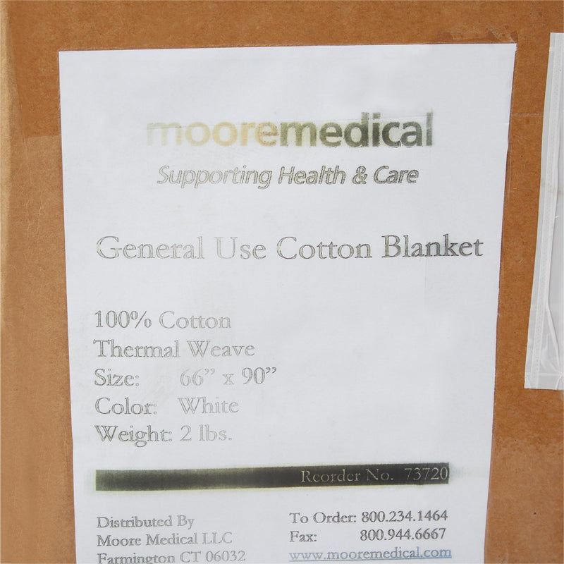 McKesson Cotton Thermal Blanket, 66 x 90 Inch